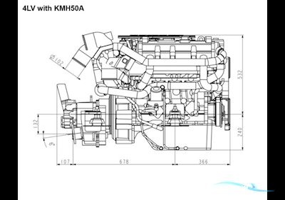 Yanmar 4LV195 Bådmotor 2024, Danmark