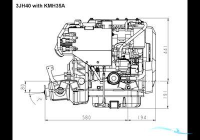 Yanmar 3JH40 Båt motor 2024, Danmark