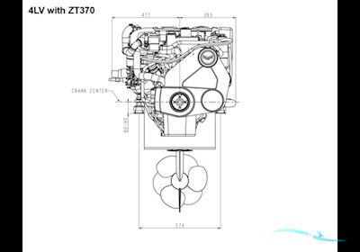 Yanmar 4LV150 ZT370 Båt motor 2024, Danmark