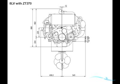 Yanmar 8LV370 ZT370 Boat engine 2024, Denmark