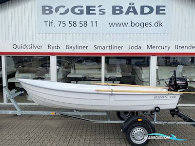 Ryds 398 Jolle Med 6 hk Mercury 4 Takt og 500 kg Brenderup Bådtrailer - Demo Pris Dinghy 2024, Denemarken