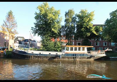 Dutch Barge Katwijker Live a board / River boat 1915, with Volvo engine, The Netherlands