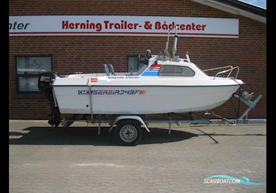 Ryds/Seabird 435 m/Suzuki DF30 hk Efi 4-Takt og Brenderup Trailer Motorboten 2001, met Suzuki motor, Denemarken