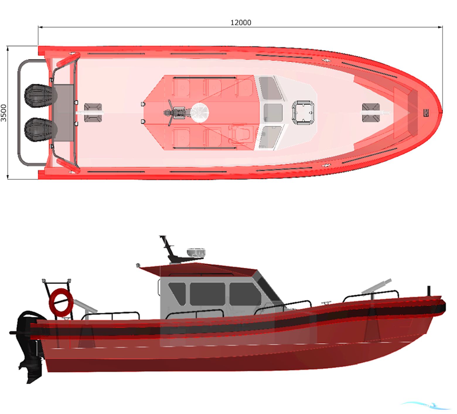 Fire And Rescue Boat PHS-R1200 Motorbåd 2023, Polen