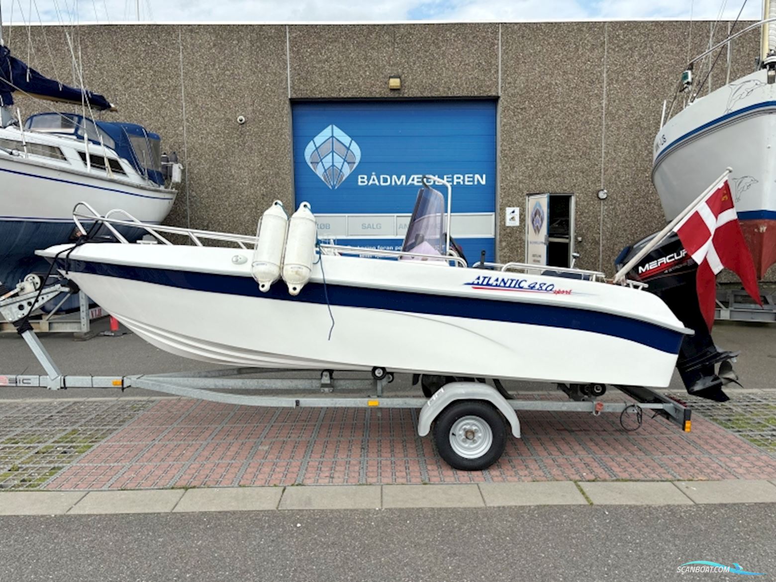 Atlantic 480 Sport Styrepultsbåd Motorbåt 2015, med Mercury motor, Danmark