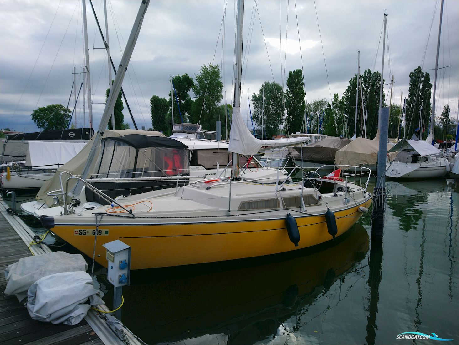 Delanta 80 Mit Liegeplatz am Bodensee Segelbåt 1979, med Elektromotor motor, Schweiz